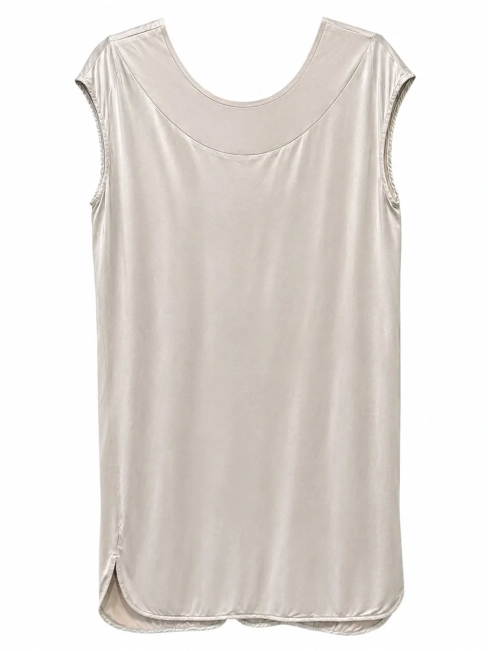 MM6 Maison Martin Margiela Sleeveless Mini Shift Dress – Light Taupe – Size L - Picture 2 of 9